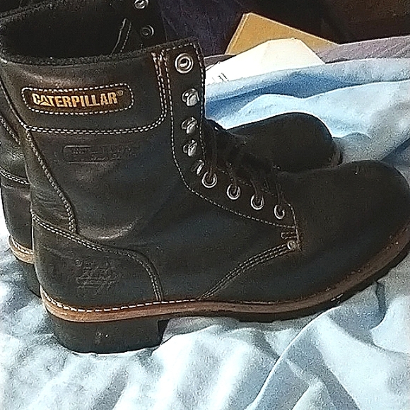 Men's Caterpillar Steel Toe Boots Size 14 - Picture 5 of 12